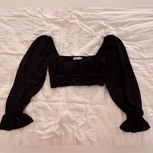 Adika black long sleeve top